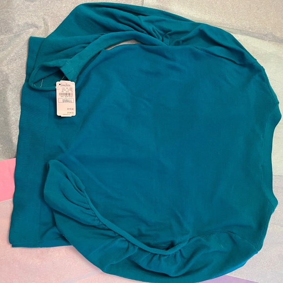 NWT! Neiman Marcus Tag! Nanette Lepore Teal Bow Cardigan SMALL - Picture 11 of 14